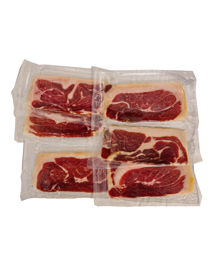 LOTE 13. JAMÓN de CEBO IBÉRICO 50% RAZA IBÉRICA LONCHEADO