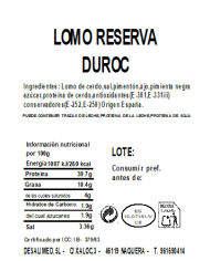 LOTE 05. LOTE JAMÓN GRAN RESERVA DUROC