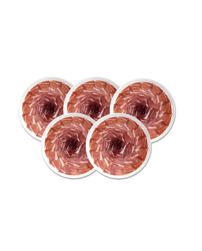 LOTE 16. 5 PLATOS JAMÓN DE CEBO