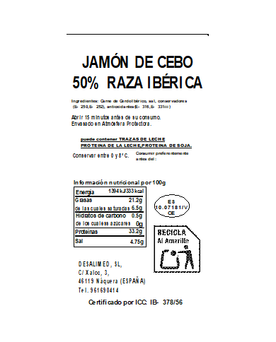 LOTE 15. 5 PLATOS JAMÓN DEGUSTACIÓN
