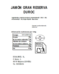 LOTE 04. JAMÓN GRAN RESERVA DUROC