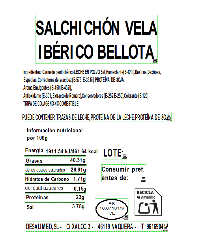 LOTE 07. LOTE JAMÓN de CEBO IBÉRICO 50% Raza Ibérica